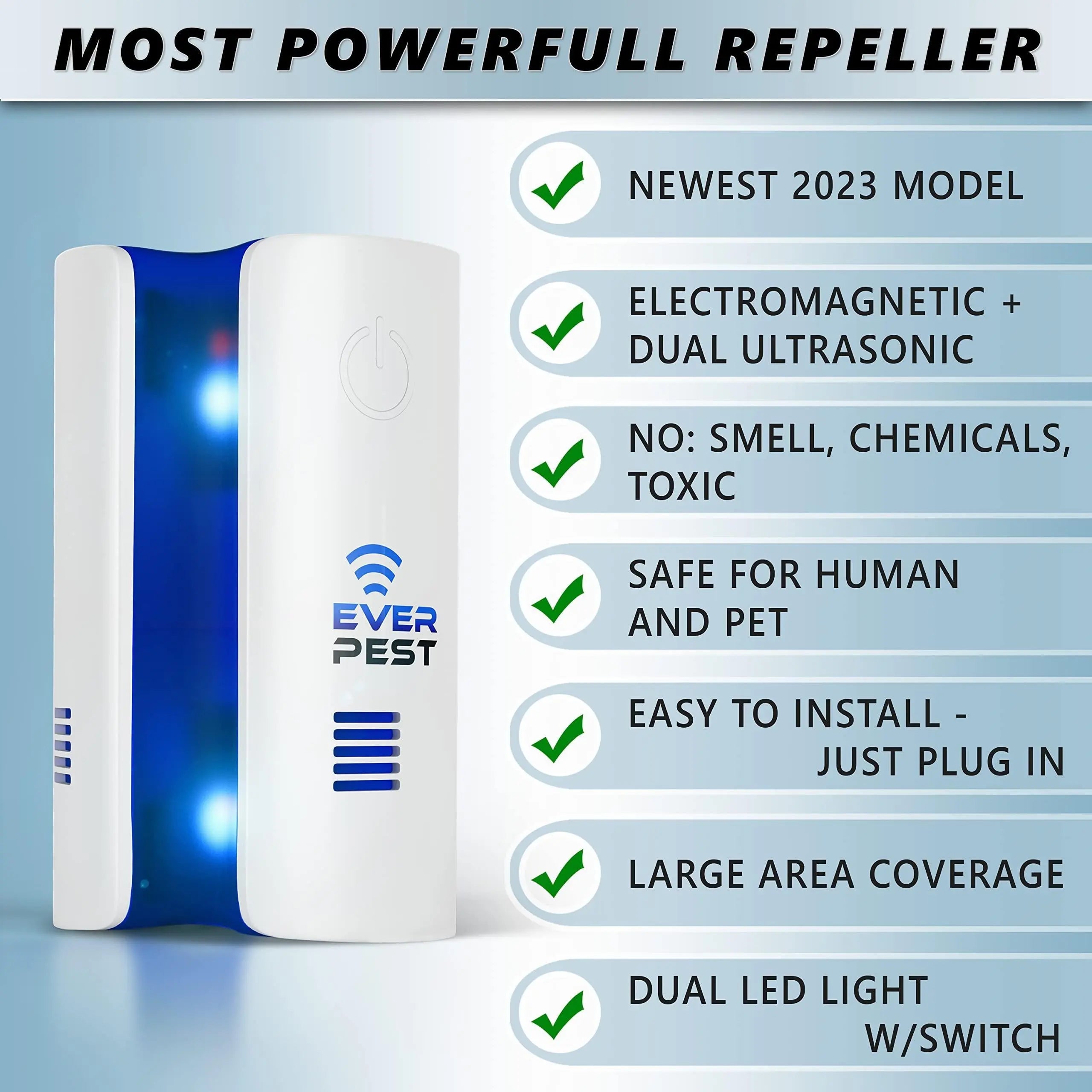 Ultrasonic Pest Repeller Plug in   Electronic Insect Control Defender Product vendor