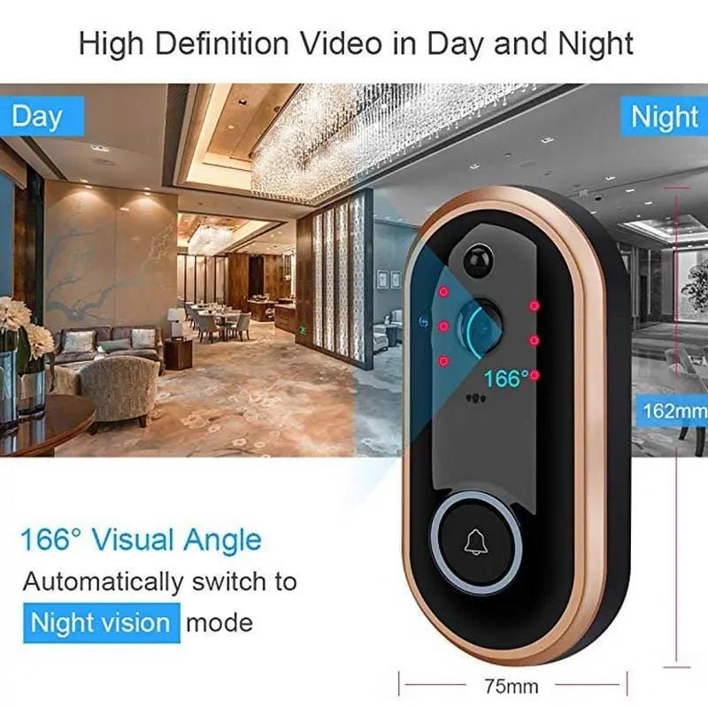 1080P Smart WIFI Doorbell Intercom Video Ring Door Bell With Camera IR - Sacodise shop