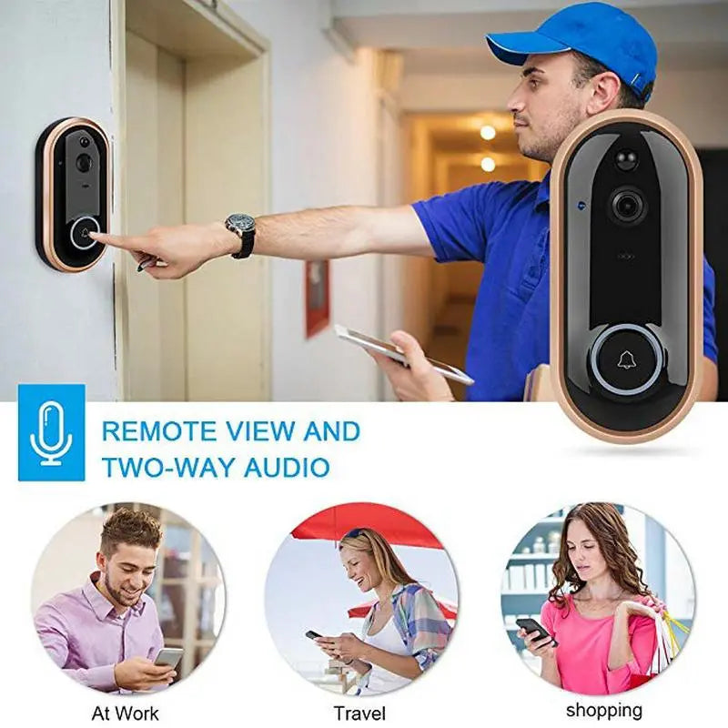 1080P Smart WIFI Doorbell Intercom Video Ring Door Bell With Camera IR - Sacodise shop