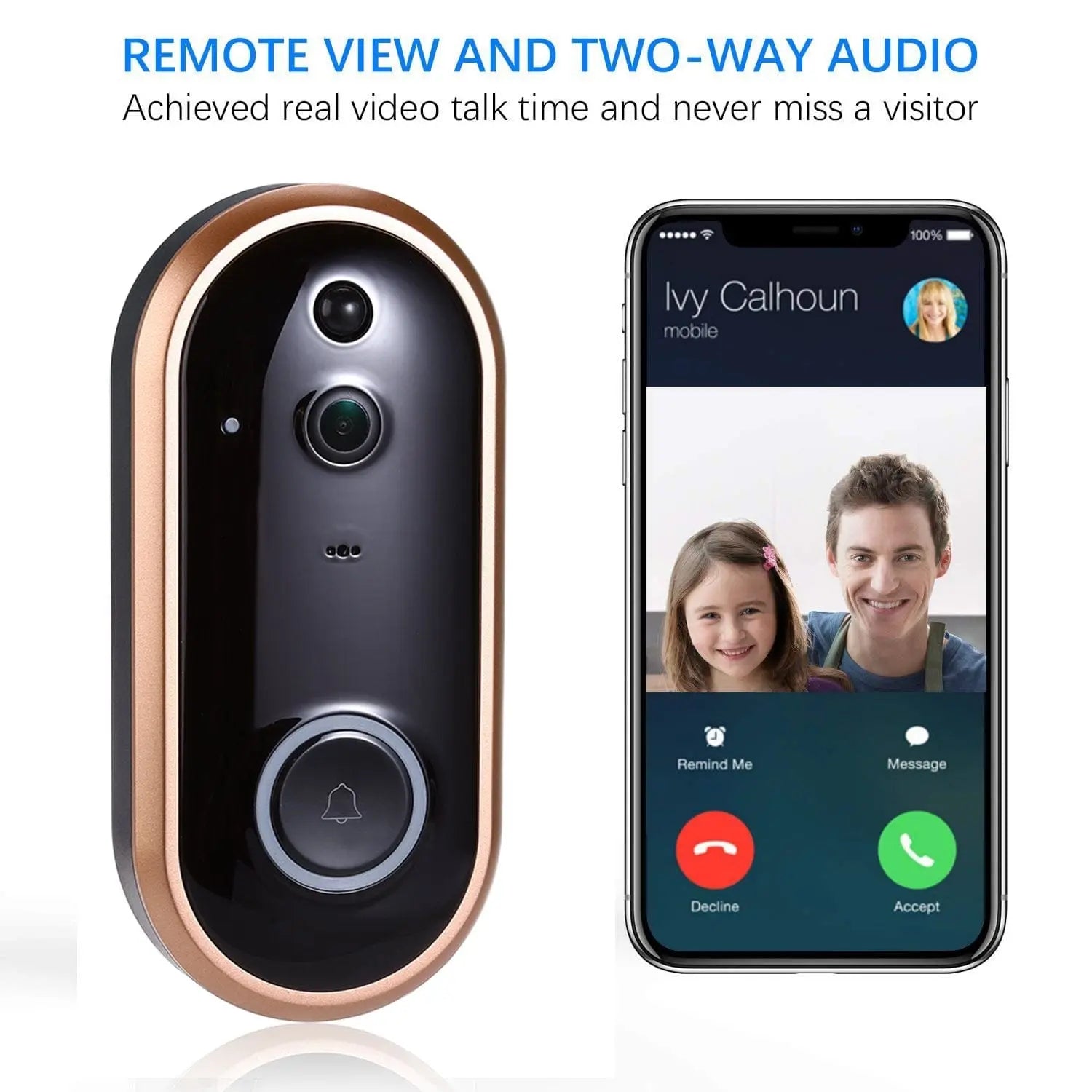 1080P Smart WIFI Doorbell Intercom Video Ring Door Bell With Camera IR - Sacodise shop