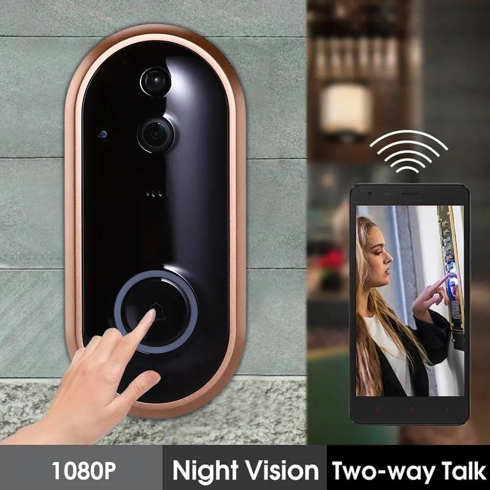 1080P Smart WIFI Doorbell Intercom Video Ring Door Bell With Camera IR - Sacodise shop