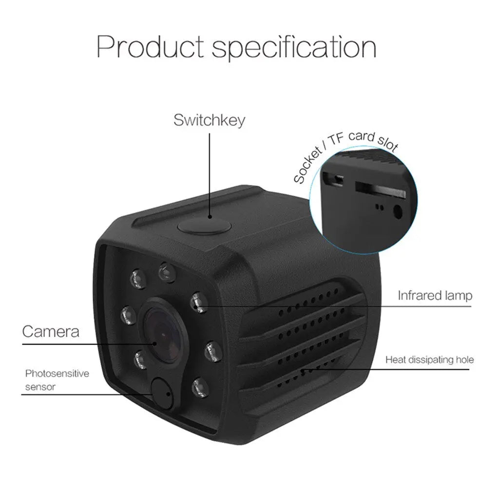 1080P Wireless Wifi Mini Camera IR Night Vision - Sacodise shop