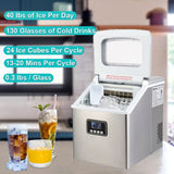 120W/40Lbs/115V/60Hz Stainless Steel Ice Maker - Sacodise shop