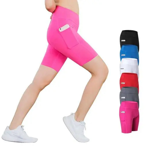 All Seasons Yoga Shorts Stretchable With Phone Pocket - Sacodise shop