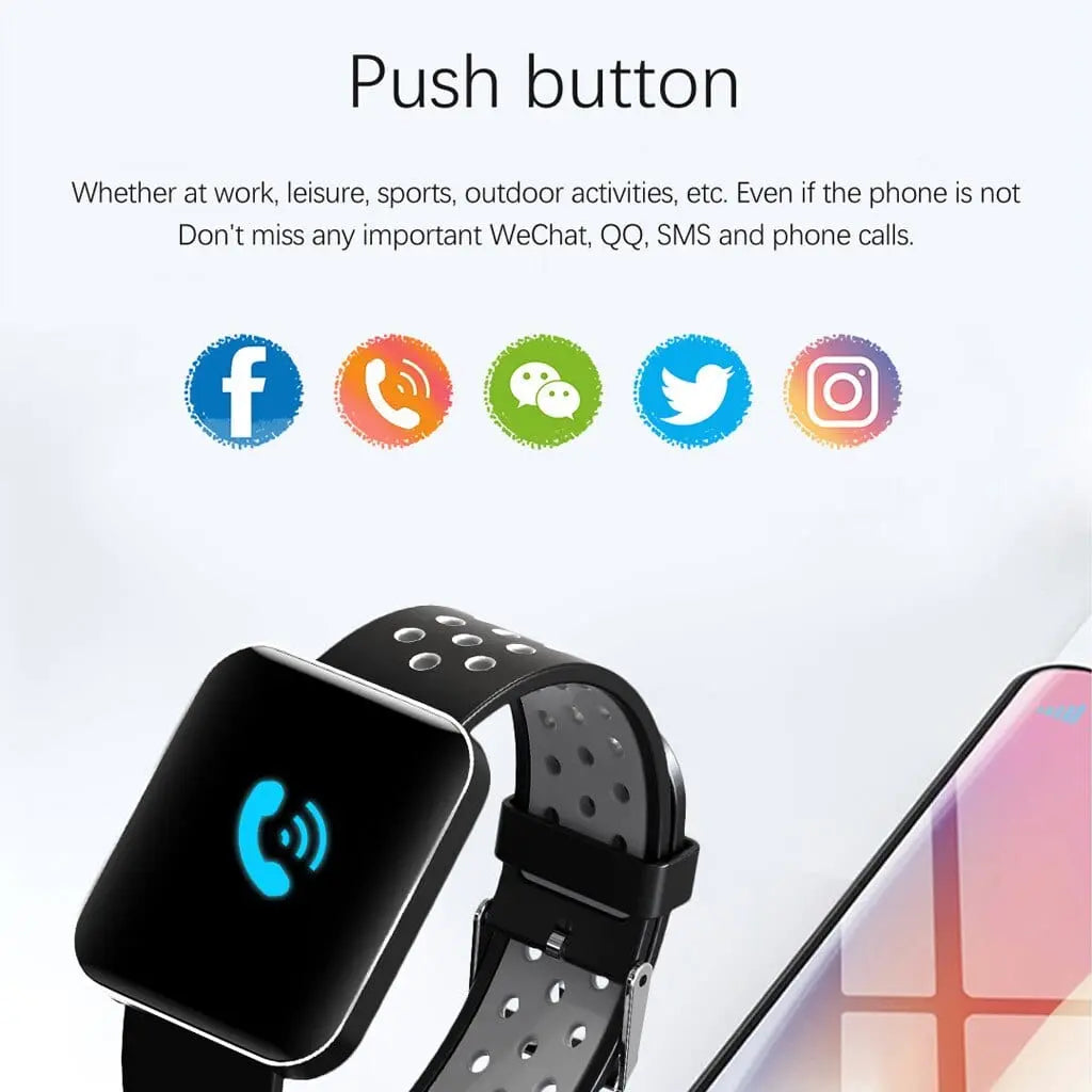 1.54 inches Heart Rate Activity Step Music Control - Sacodise shop