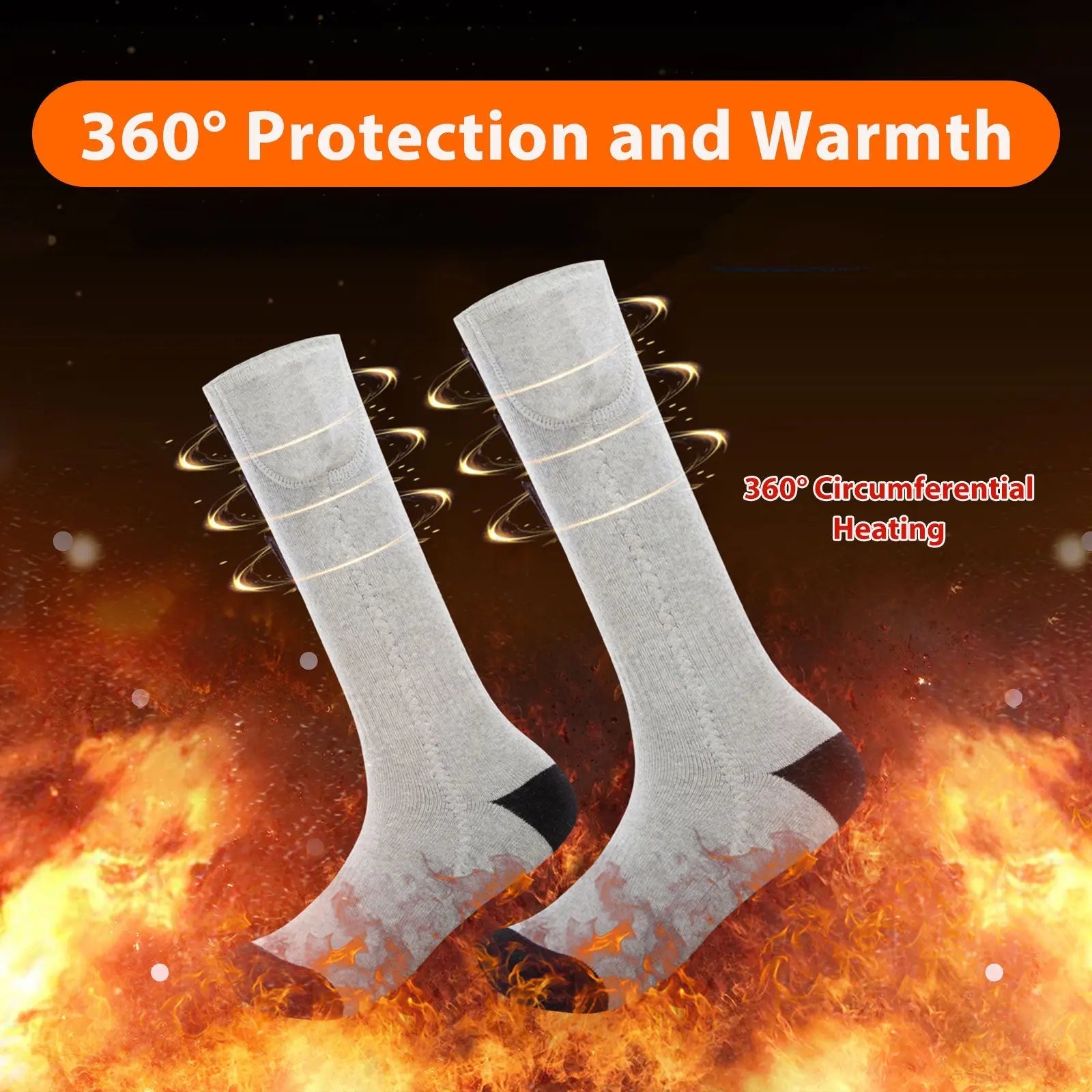 Winter Warm Outdoor Socks Thermal Socks USB Heating Sock - Sacodise shop