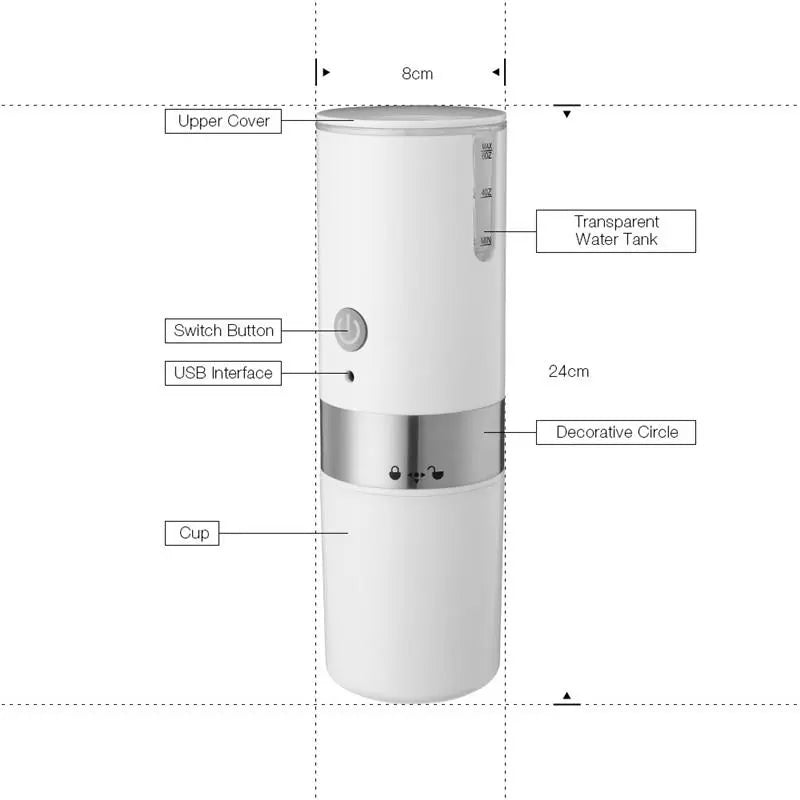 200ml Mini Coffee Machine Portable Coffee Maker Hourglass American - Sacodise shop