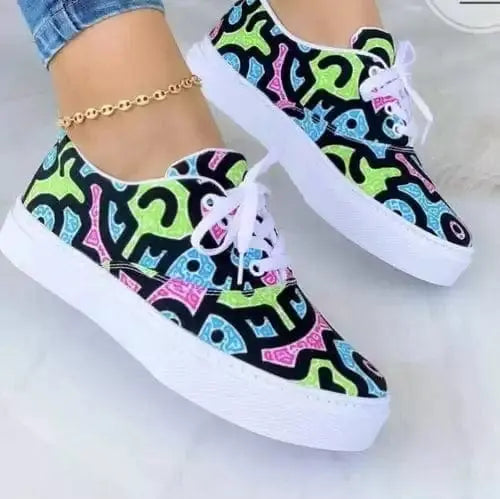 2022 Fashion Graffiti Women Sneakers Trainers Shoes - Sacodise shop