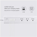 4 x USB Ports + 3 x US Plug Jack WiFi Remote Control Smart Power