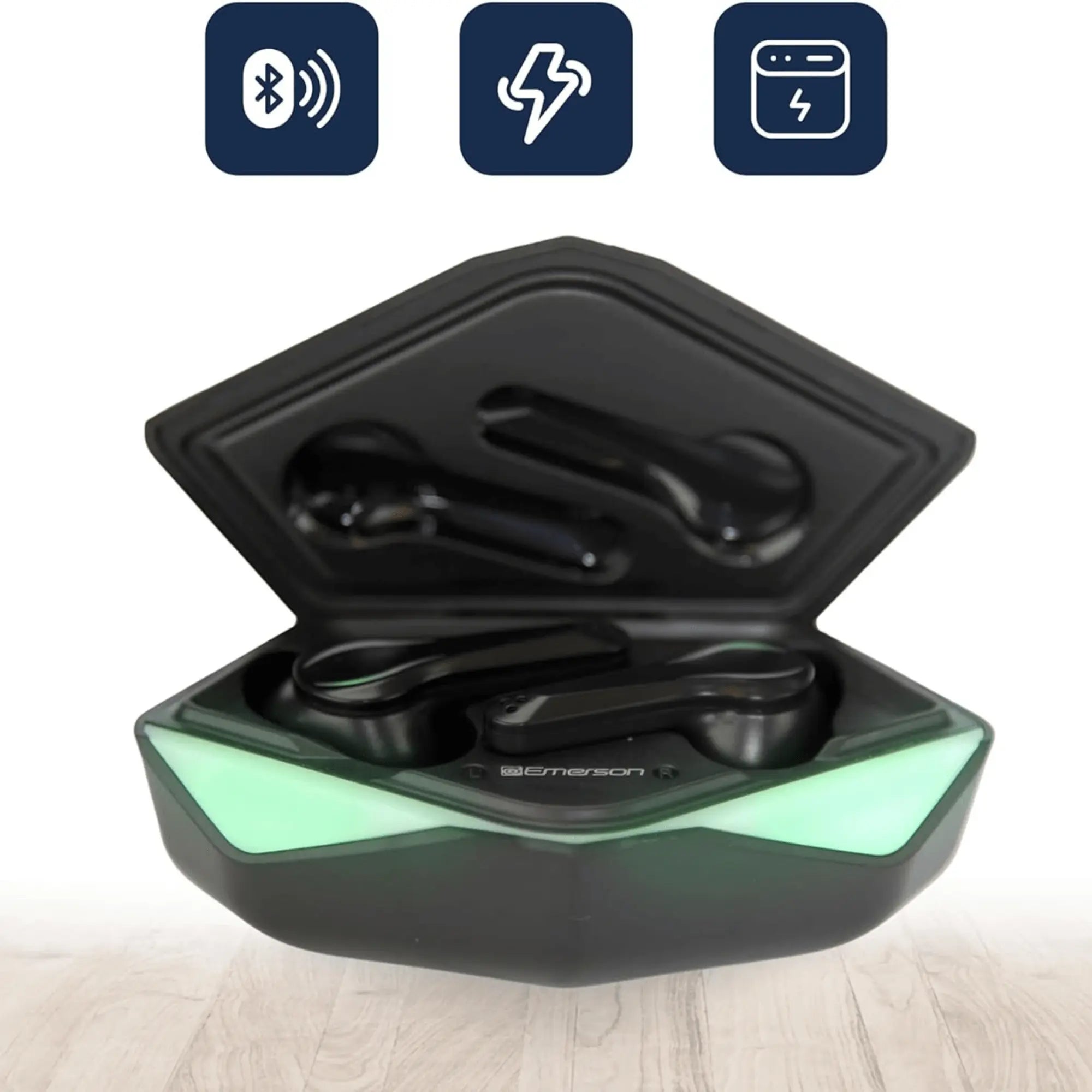 Emerson True Wireless Gaming Earbuds with Charging Case and Taking Product vendor