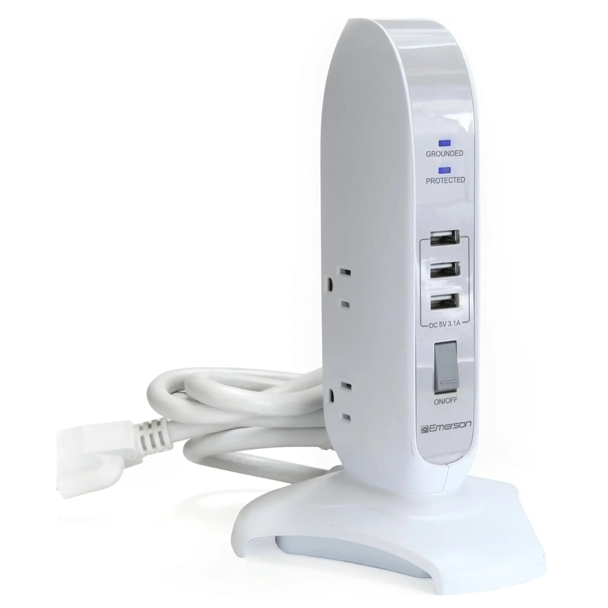 Emerson 5-Outlet + USB Charging Tower with Surge Protection Product vendor