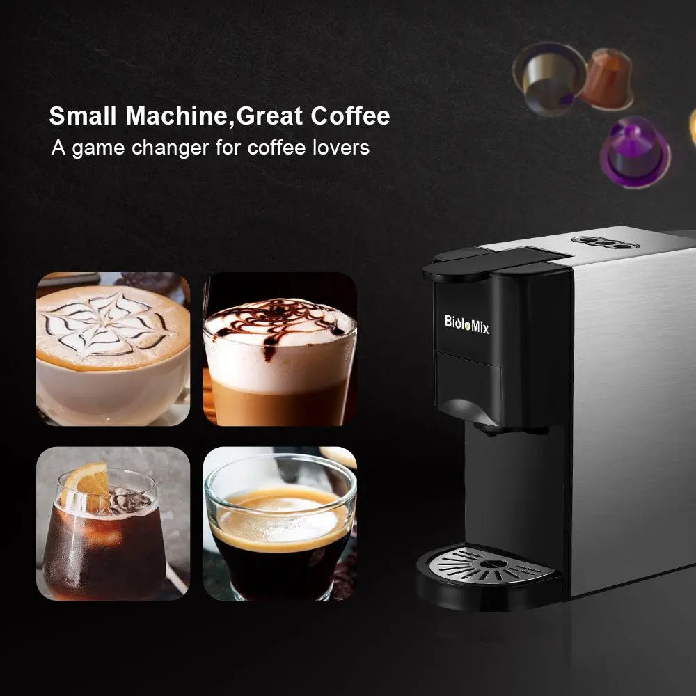 3 in 1 Espresso Coffee Machine 19Bar 1450W Multiple Capsule Coffee - Sacodise shop