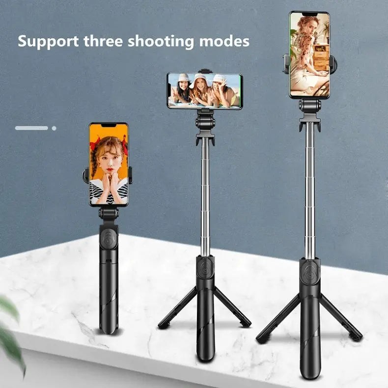 3 In 1 Tripod Bluetooth Selfie Stick with Fill Light for Smartphone - Sacodise shop