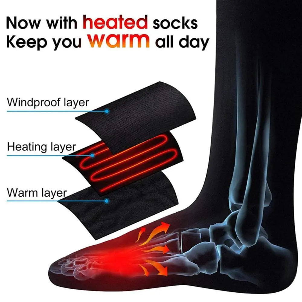 3V Thermal Cotton Heated Socks Men Women Battery - Sacodise shop