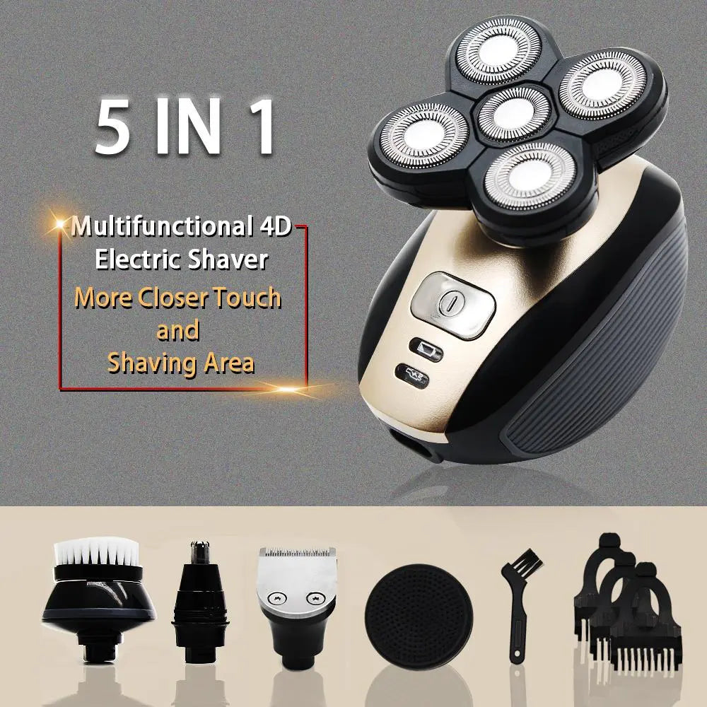 5 In 1 Men Rechargeable Electric Shaver Razor 5 Floating Head Beards Product vendor