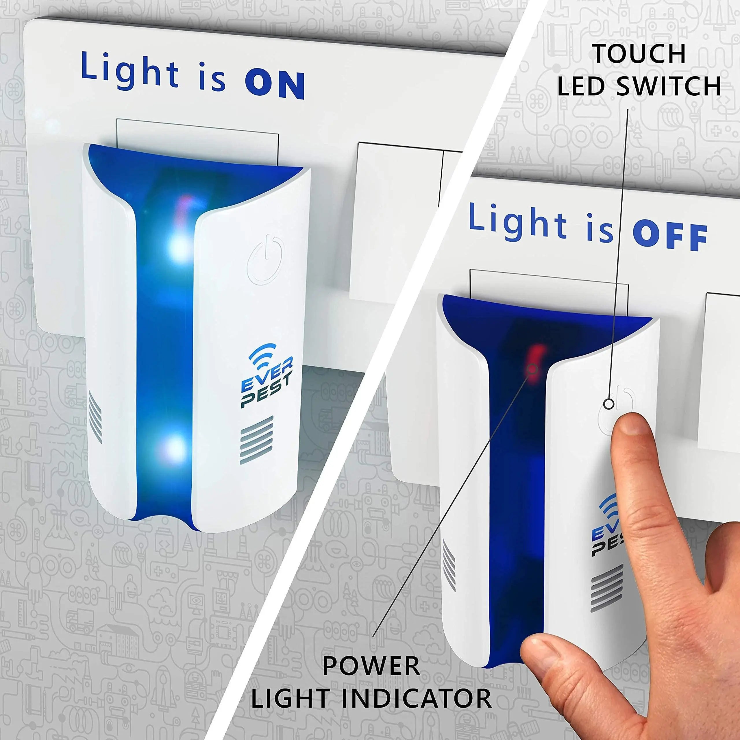 Ultrasonic Pest Repeller Plug in   Electronic Insect Control Defender Product vendor