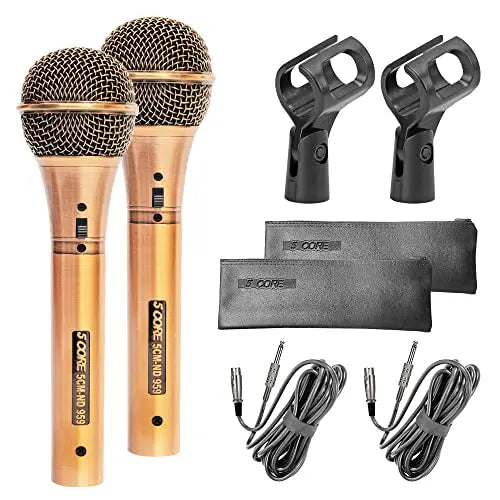 5 CORE 2 Pack Professional Dynamic Vocal Microphone Neodymium Cardioid - Sacodise shop