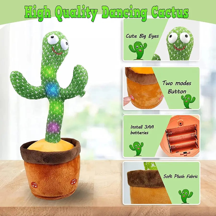 Dancing Cactus Plush Toy Doll Electronic Recording Shake With Song Product vendor