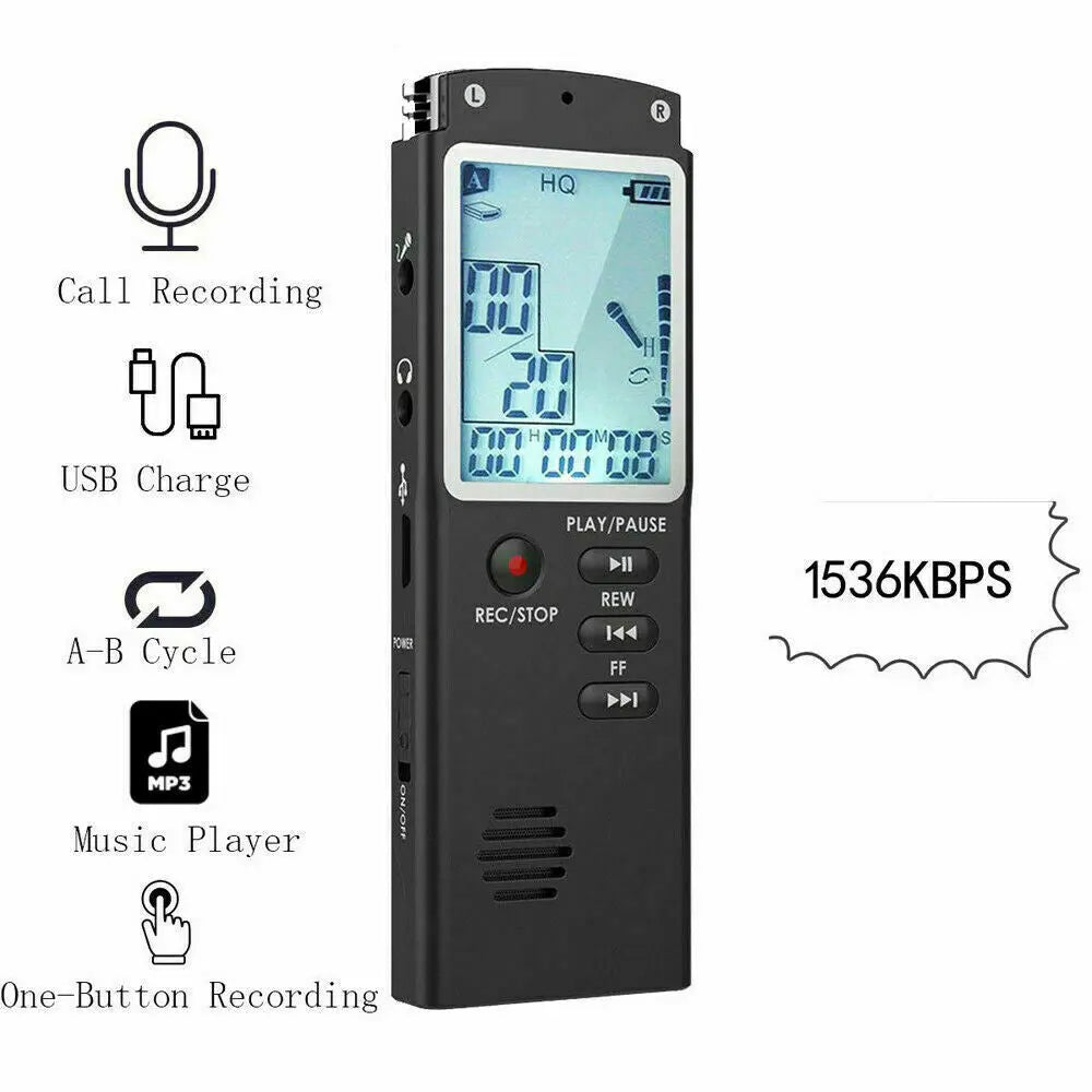 32G Voice Activated Mini Digital Sound Audio Recorder Dictaphone MP3 Product vendor