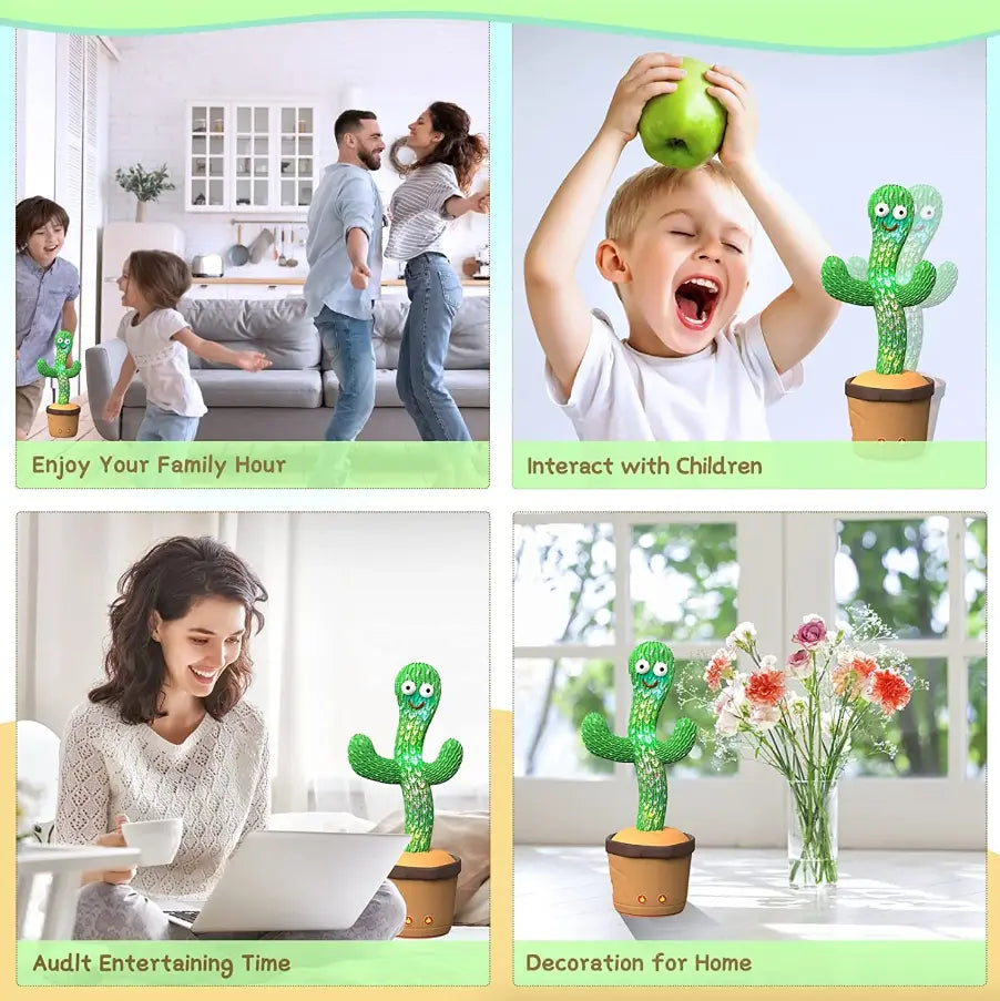 Dancing Cactus Plush Toy Doll Electronic Recording Shake With Song Product vendor