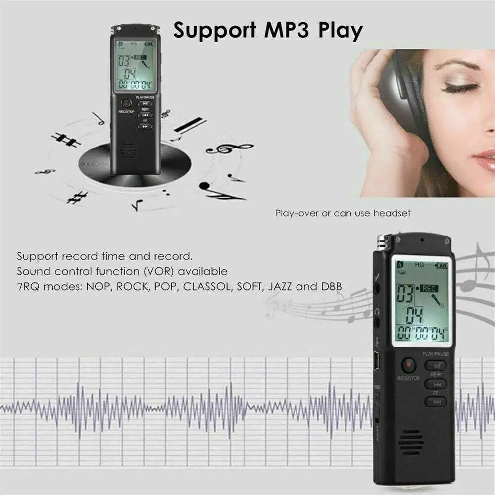 32G Voice Activated Mini Digital Sound Audio Recorder Dictaphone MP3 Product vendor