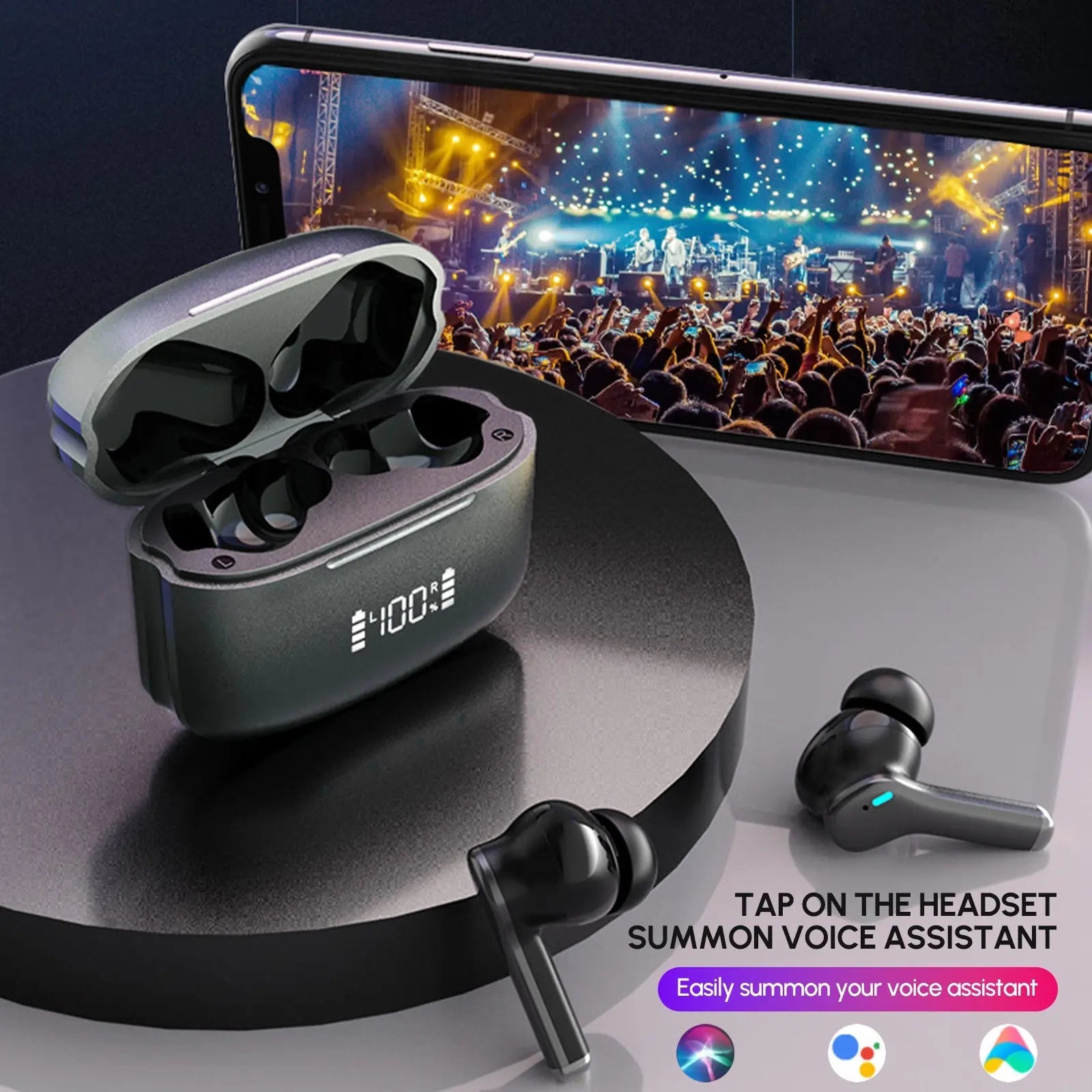 Dual Noise Cancelling True Wireless Earbuds Bluetooth Headphones Product vendor