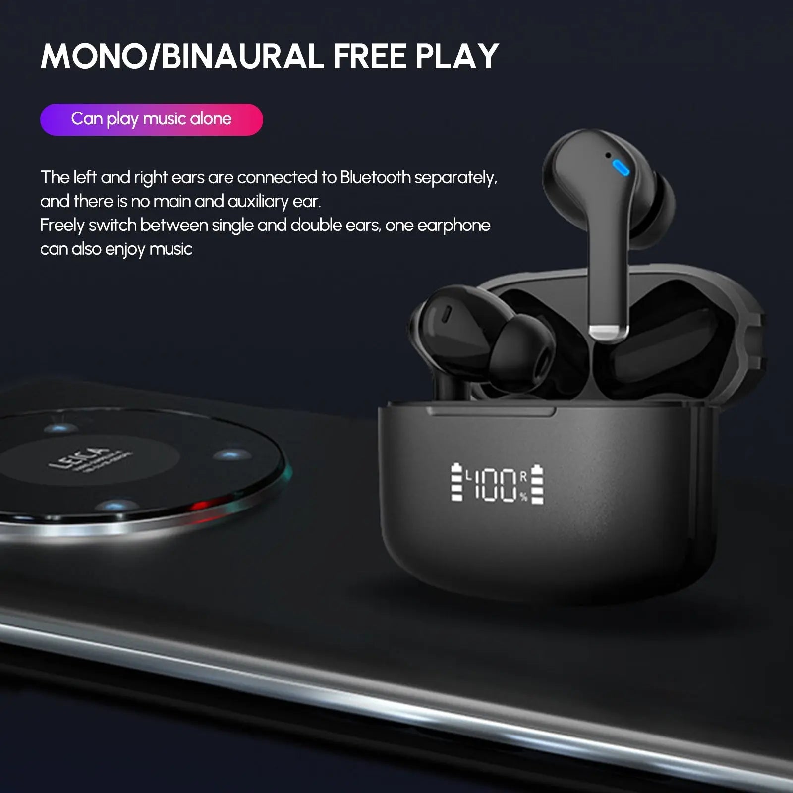 Dual Noise Cancelling True Wireless Earbuds Bluetooth Headphones Product vendor