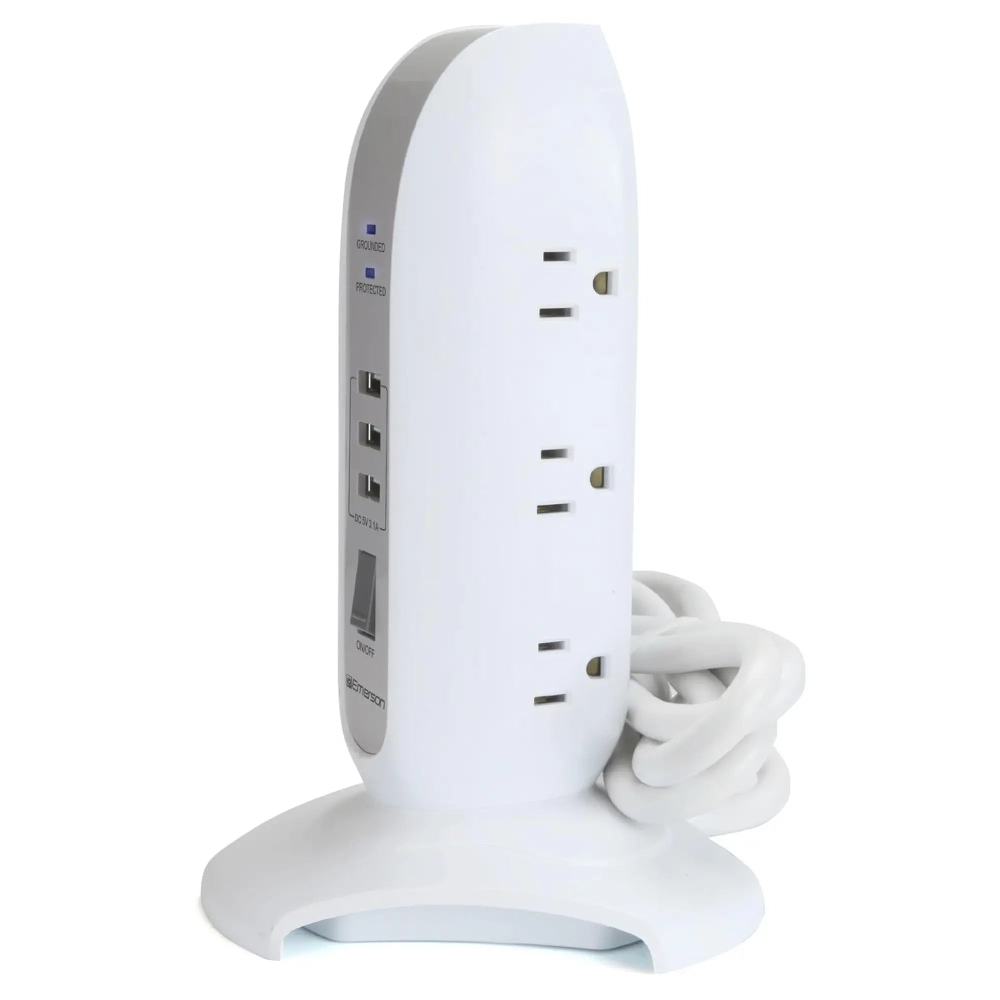 Emerson 5-Outlet + USB Charging Tower with Surge Protection Product vendor