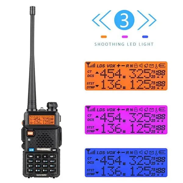 6pcs BAOFENG 1.5" LCD 136~174MHz / 400~520MHz Dual Band Walkie Talkie - Sacodise shop