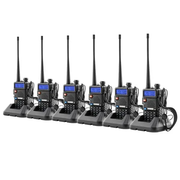 6pcs BAOFENG 1.5" LCD 136~174MHz / 400~520MHz Dual Band Walkie Talkie - Sacodise shop