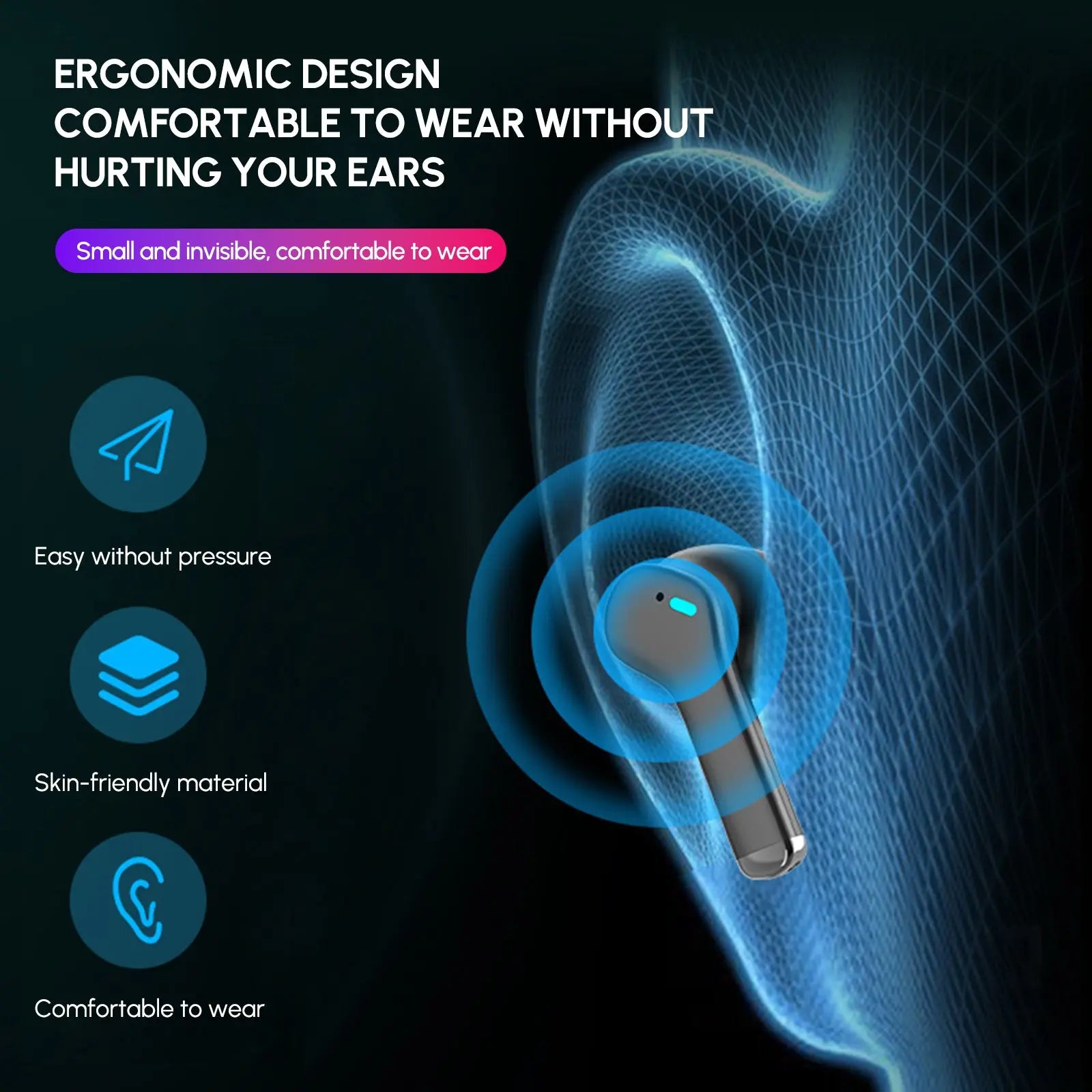 Dual Noise Cancelling True Wireless Earbuds Bluetooth Headphones Product vendor