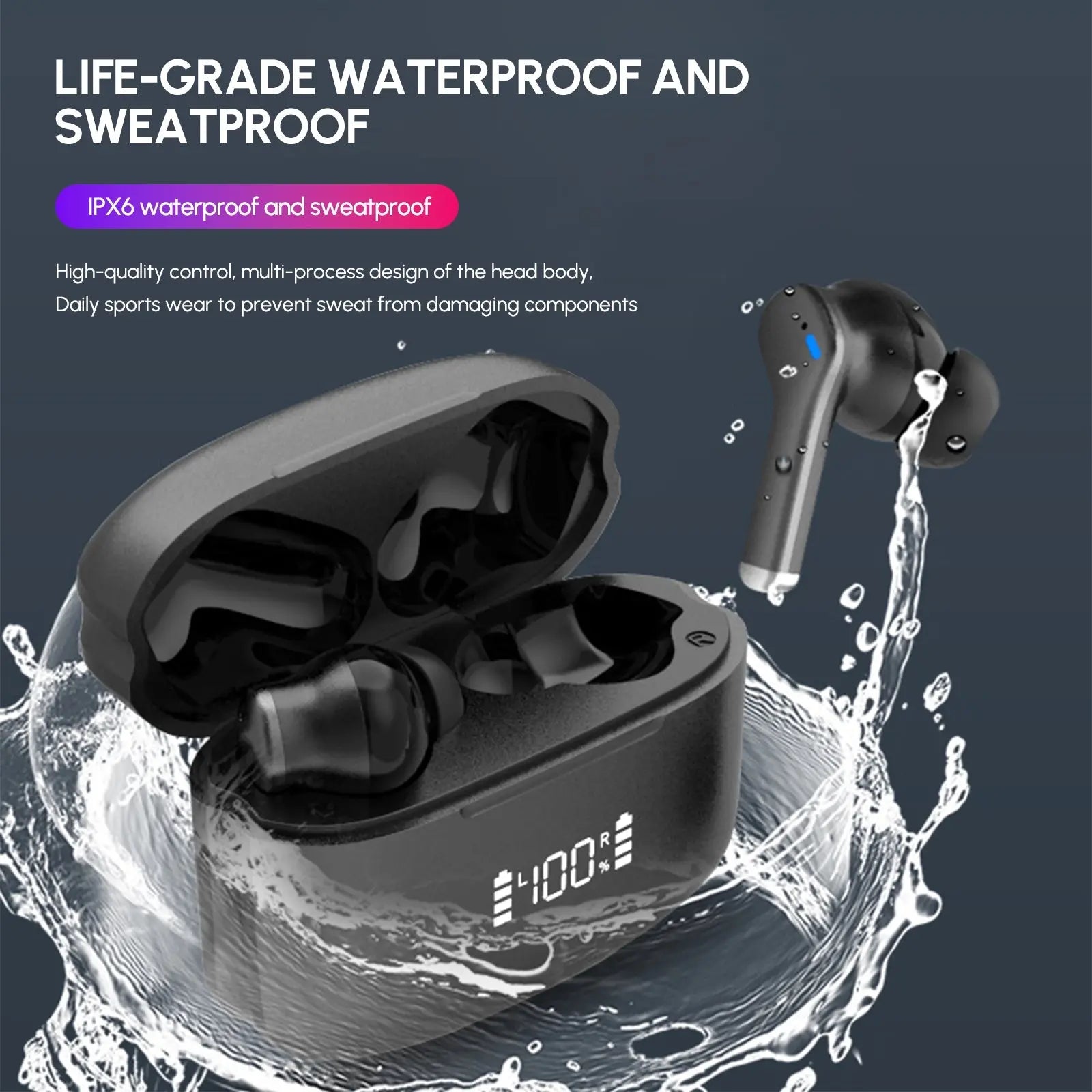 Dual Noise Cancelling True Wireless Earbuds Bluetooth Headphones Product vendor