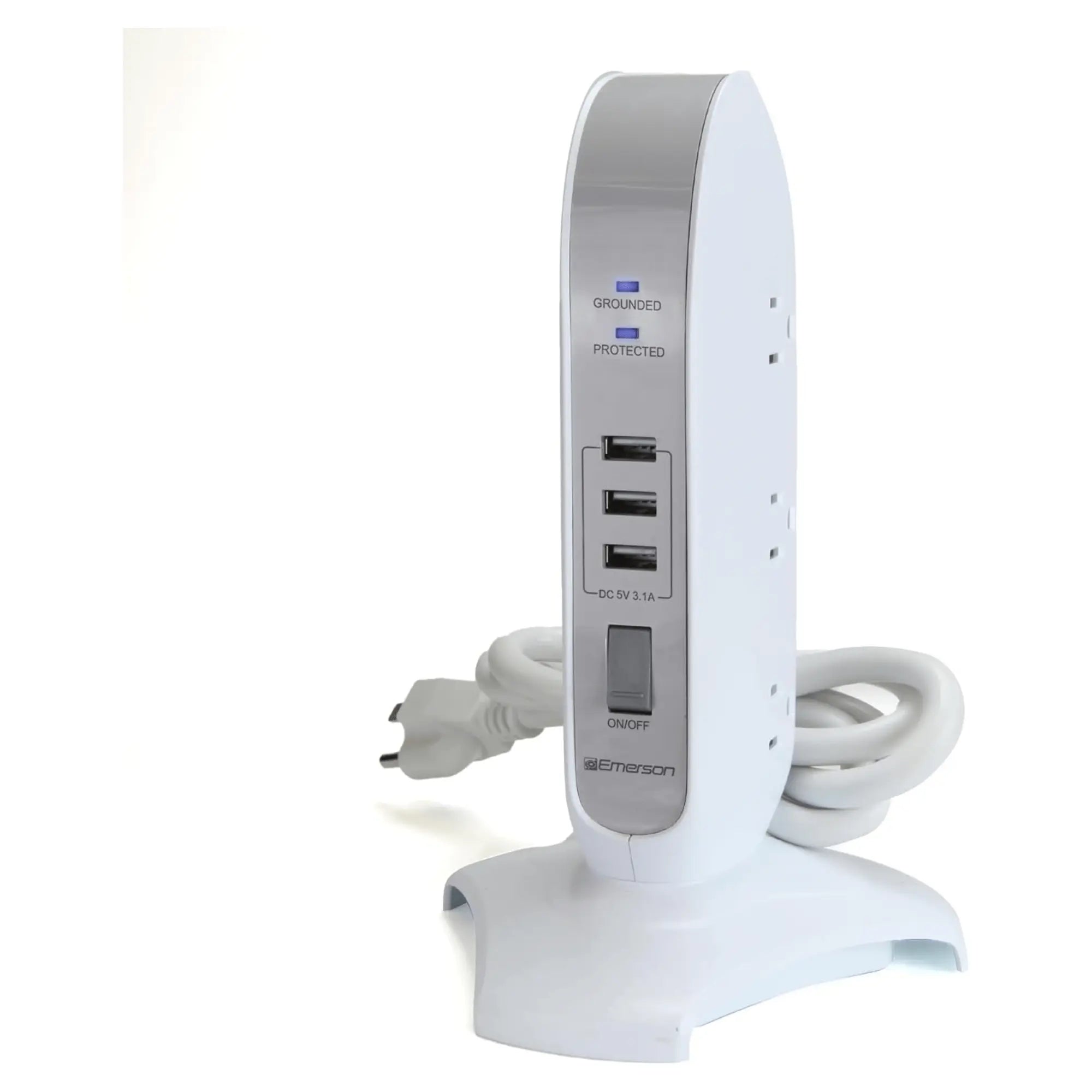 Emerson 5-Outlet + USB Charging Tower with Surge Protection Product vendor