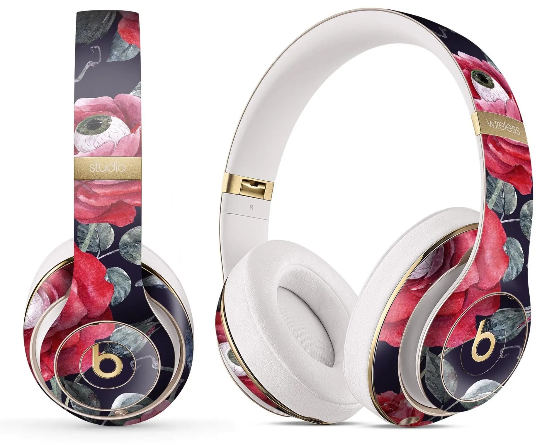 Abstract Roses with Eyes - Full Body Skin Decal Wrap Kit for Beats by Product vendor