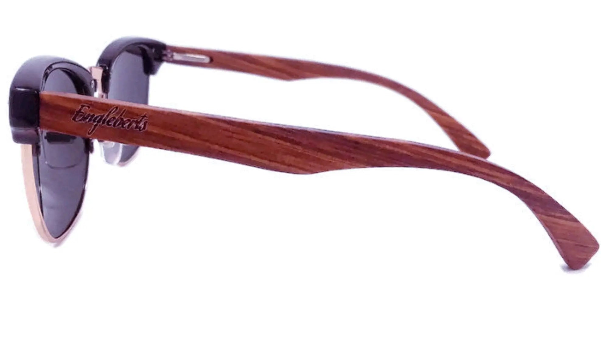 Real Walnut Wood Club Style Sunglasses, Polarized Lenses - Sacodise shop