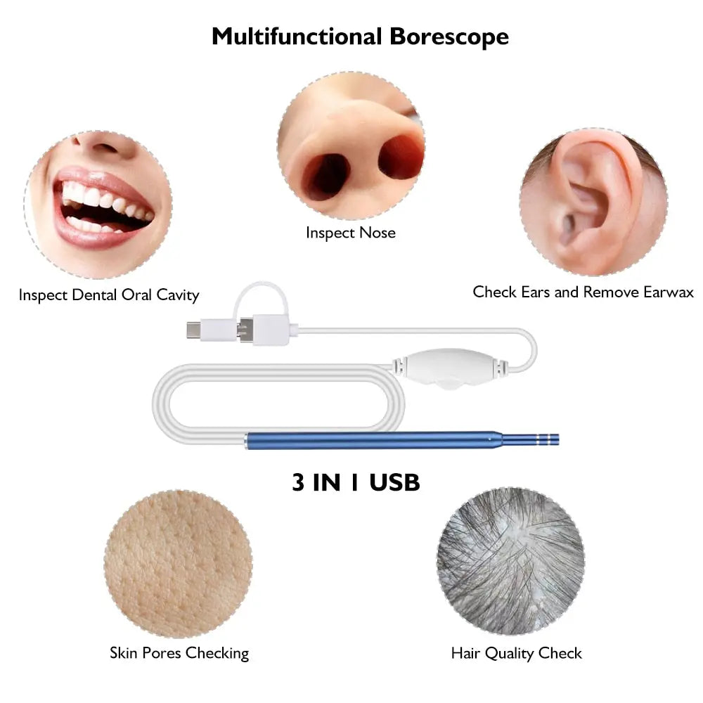 Ear Cleaning Endoscope 3 in1 USB HD Visual Ear - Sacodise shop