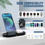 Desktop Magnetic Wireless Charging Station with Built in Lights