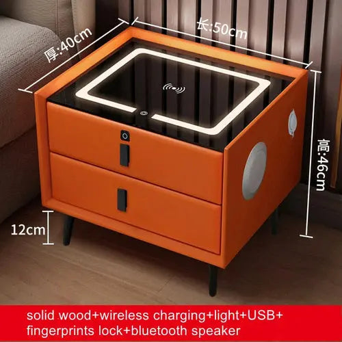 Smart Bedside Table with Wireless USB Charging Creative - Sacodise shop