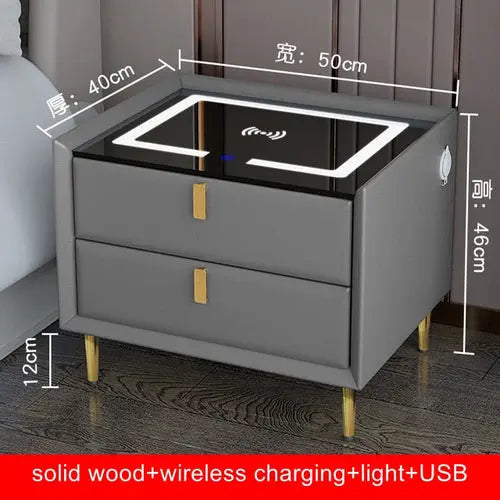 Smart Bedside Table with Wireless USB Charging Creative - Sacodise shop