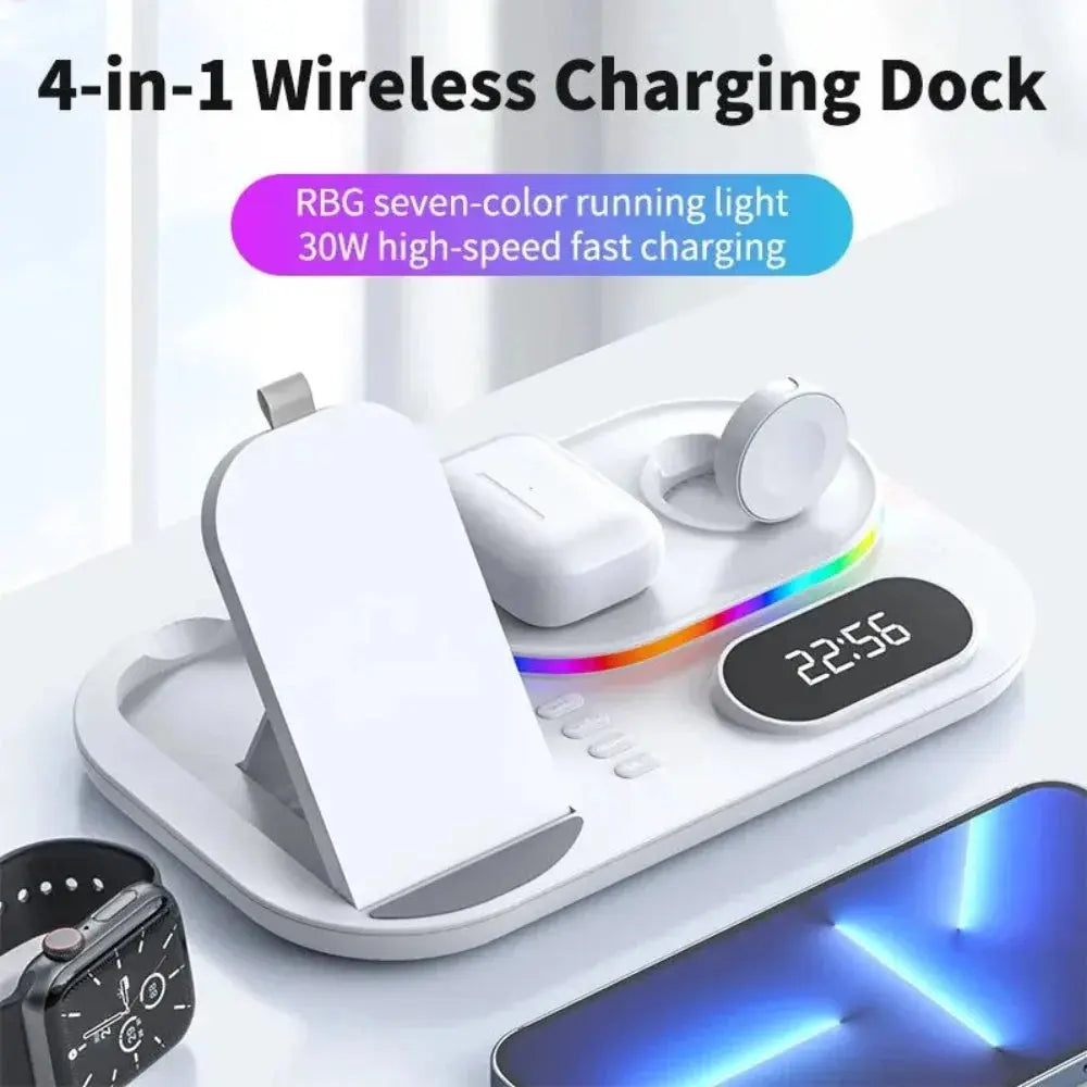 4 in 1 LED Wireless Charging Station Product vendor