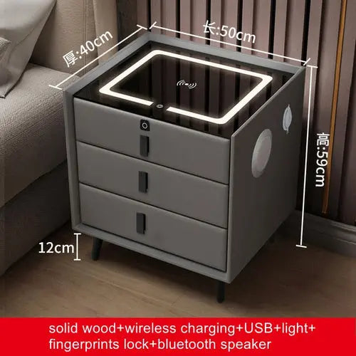 Smart Bedside Table with Wireless USB Charging Creative - Sacodise shop