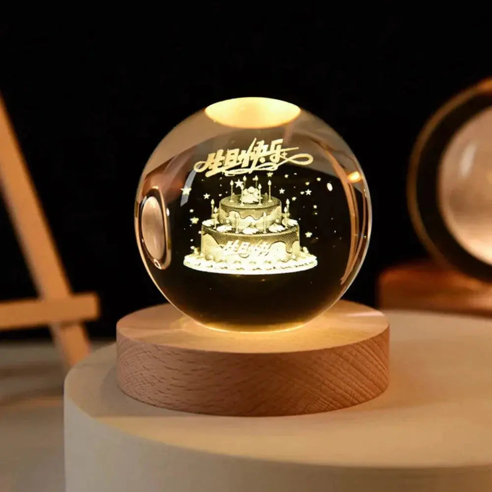 3D Laser Engraved Crystal Ball Product vendor