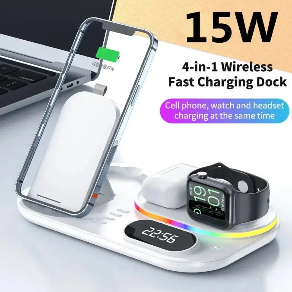 4 in 1 LED Wireless Charging Station Product vendor