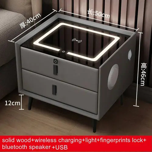 Smart Bedside Table with Wireless USB Charging Creative - Sacodise shop