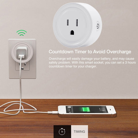 Smart Mini WiFi Plug Outlet Switch work with Echo - Sacodise.shop.com