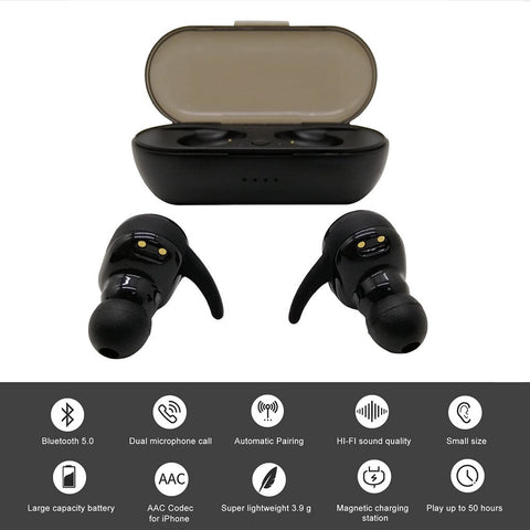TWS Bluetooth 5.0 Wireless Earphone HIFI Stereo - Sacodise.shop.com