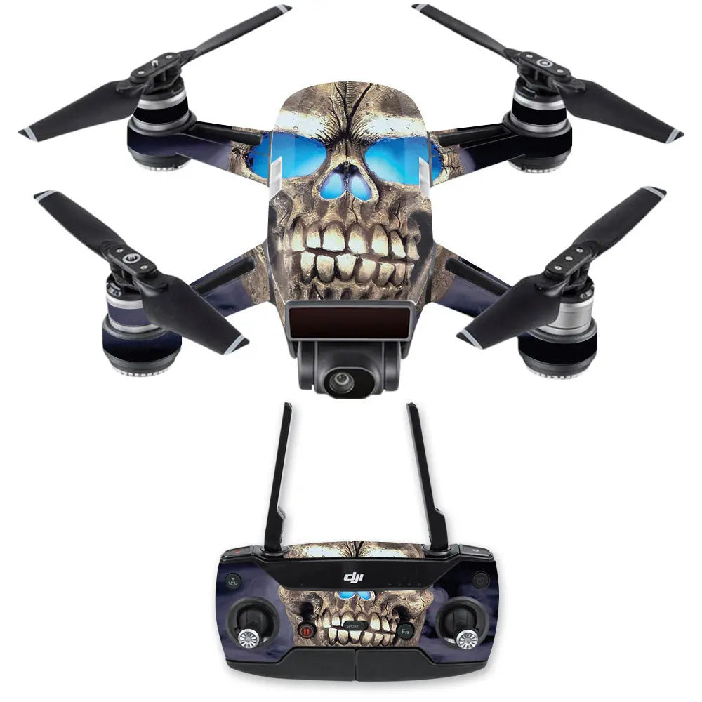 MightySkins DJSPCMB-Psycho Skull Skin Decal for DJI Spark Mini Drone C Product vendor