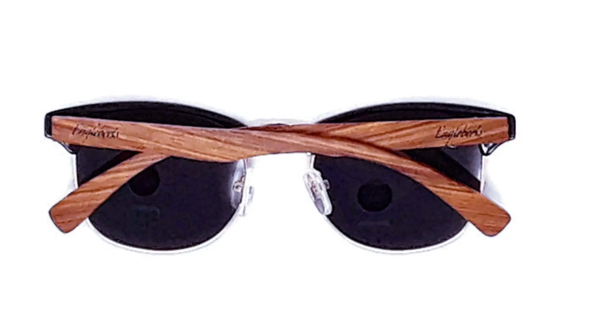 Real Walnut Wood Club Style Sunglasses, Polarized Lenses - Sacodise shop