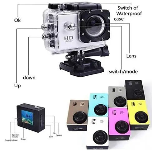 All PRO Action Sports Camera With 1080P HD And WiFi 18 PCS Of - Sacodise shop