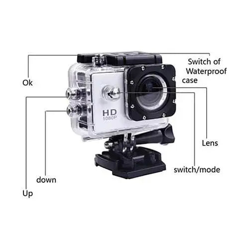 All PRO Action Sports Camera With 1080P HD And WiFi 18 PCS Of - Sacodise shop